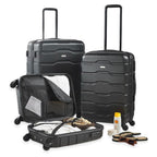 Denwud Travel Magic 3-Piece Luggage Suitcases - Black