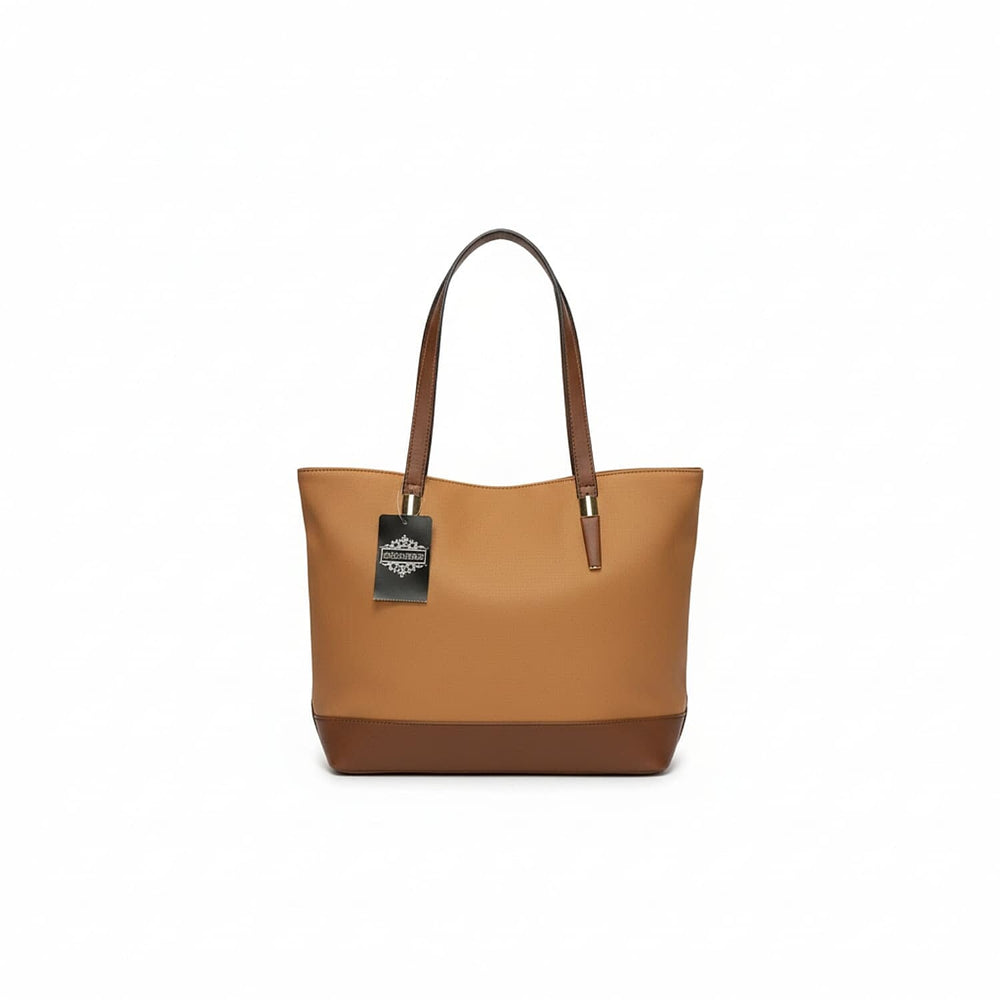 Designer Closeout 2 Toned Tote Bag - Yellow
