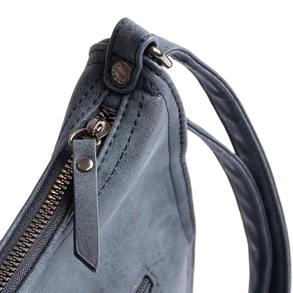 Designer Closeout - Enrico Benetti Leatherette Crossbody Bag with Shoulder Strap - Navy