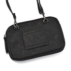 Designer Closeout - Enrico Benetti Leatherette Crossbody Bag with Exterior Zipped Pocket - Black