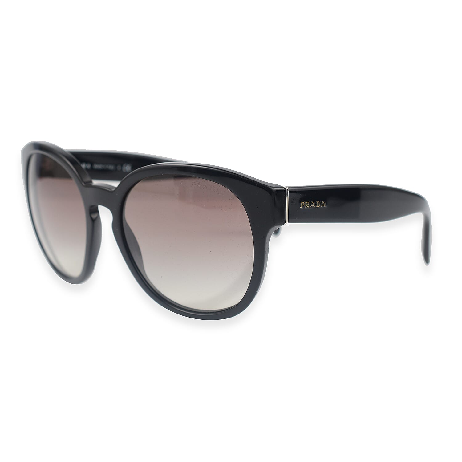 Designer Closeout- PRADA Square Edge Sunglasses - Black