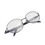 Designer Closeout - VALENTINO Oval Metal Unisex Readers (Power 2.0 D) - Blue