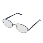 Designer Closeout - VALENTINO Oval Metal Unisex Readers (Power 2.0 D) - Blue