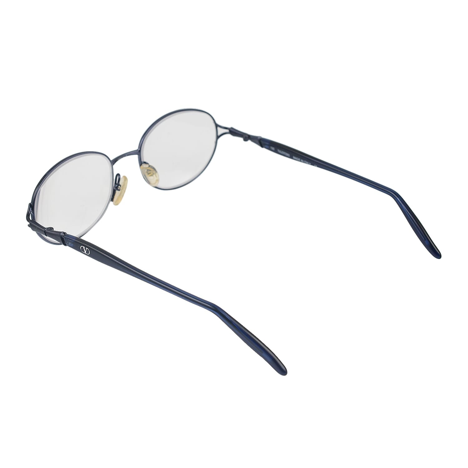 Designer Closeout - VALENTINO Oval Metal Unisex Readers (Power 2.0 D) - Blue