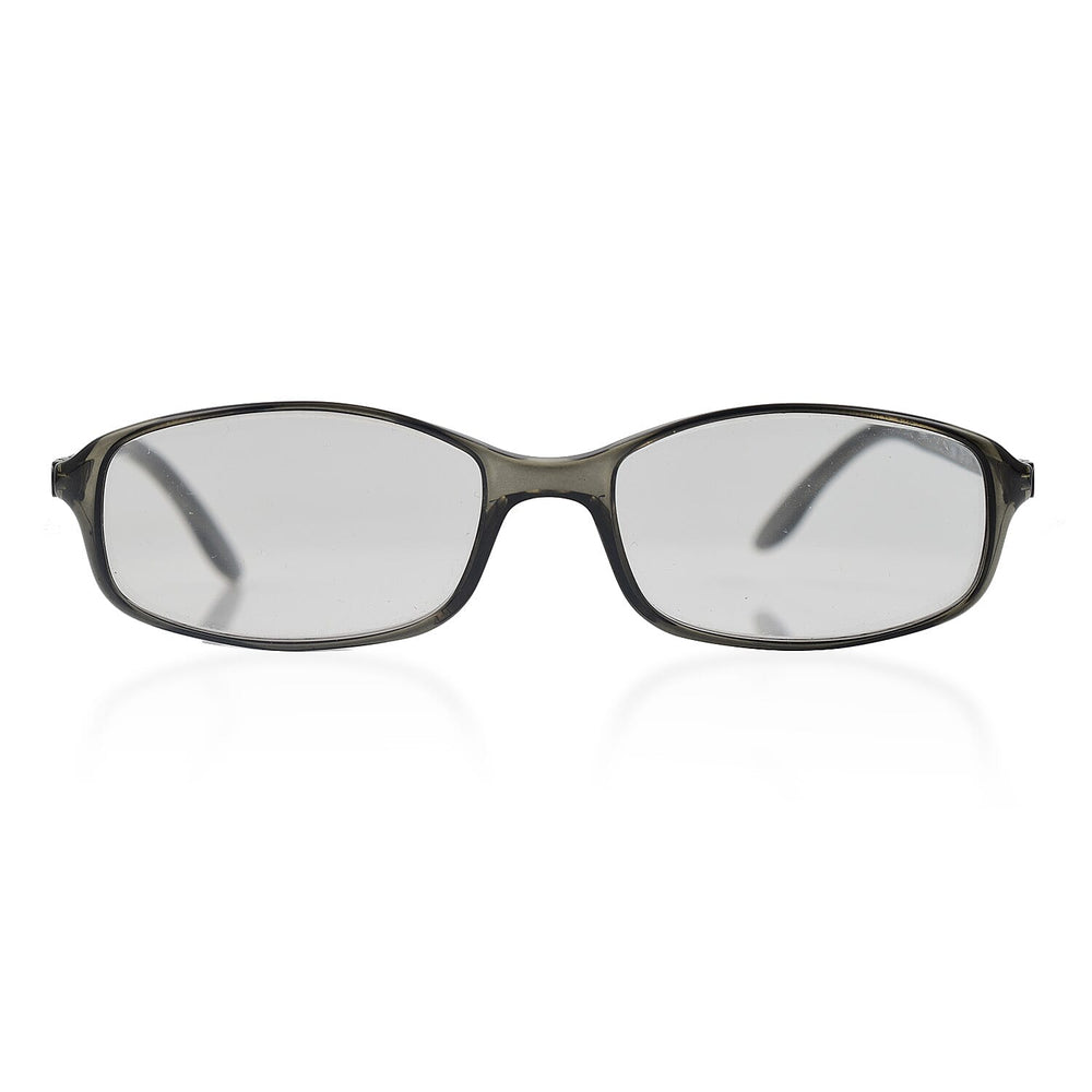 Designer Closeout - VALENTINO Oval Unisex Readers (Power 2.0 D) - Dark Grey