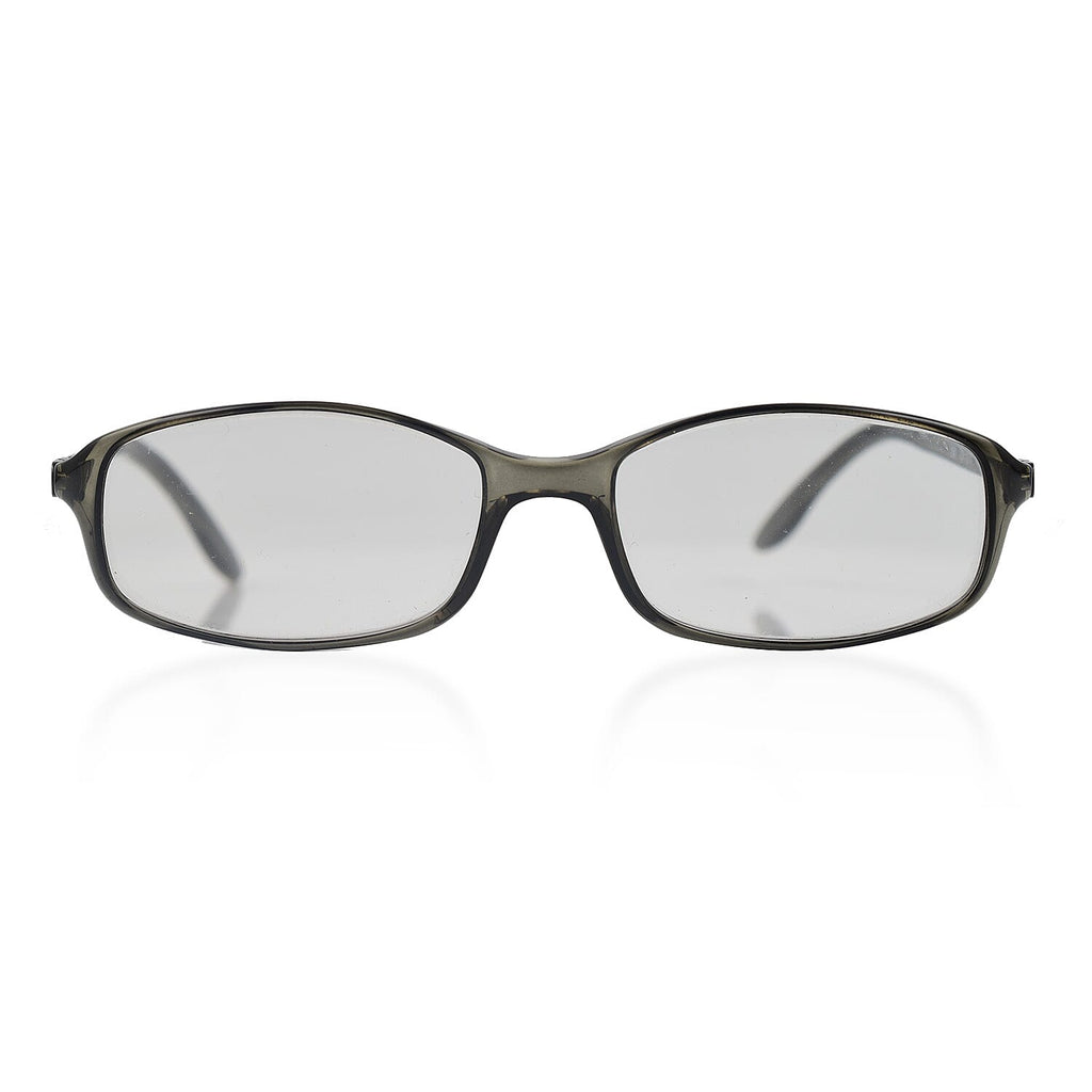 Designer Closeout - VALENTINO Oval Unisex Readers (Power 2.0 D) - Dark Grey