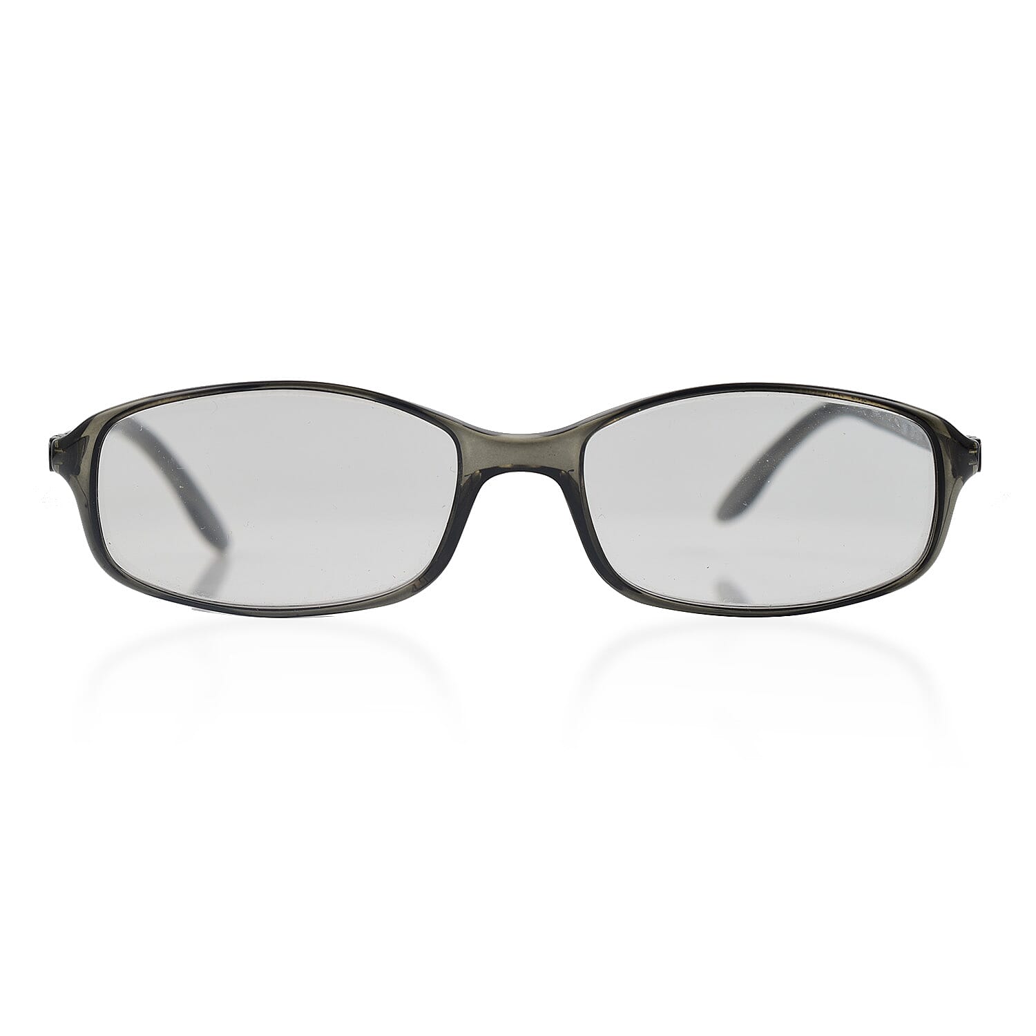 Designer Closeout - VALENTINO Oval Unisex Readers (Power 2.0 D) - Dark Grey