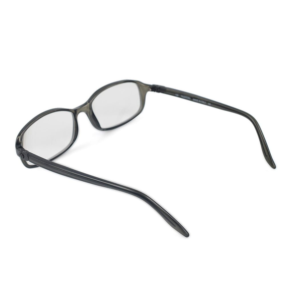 Designer Closeout - VALENTINO Oval Unisex Readers (Power 2.0 D) - Dark Grey
