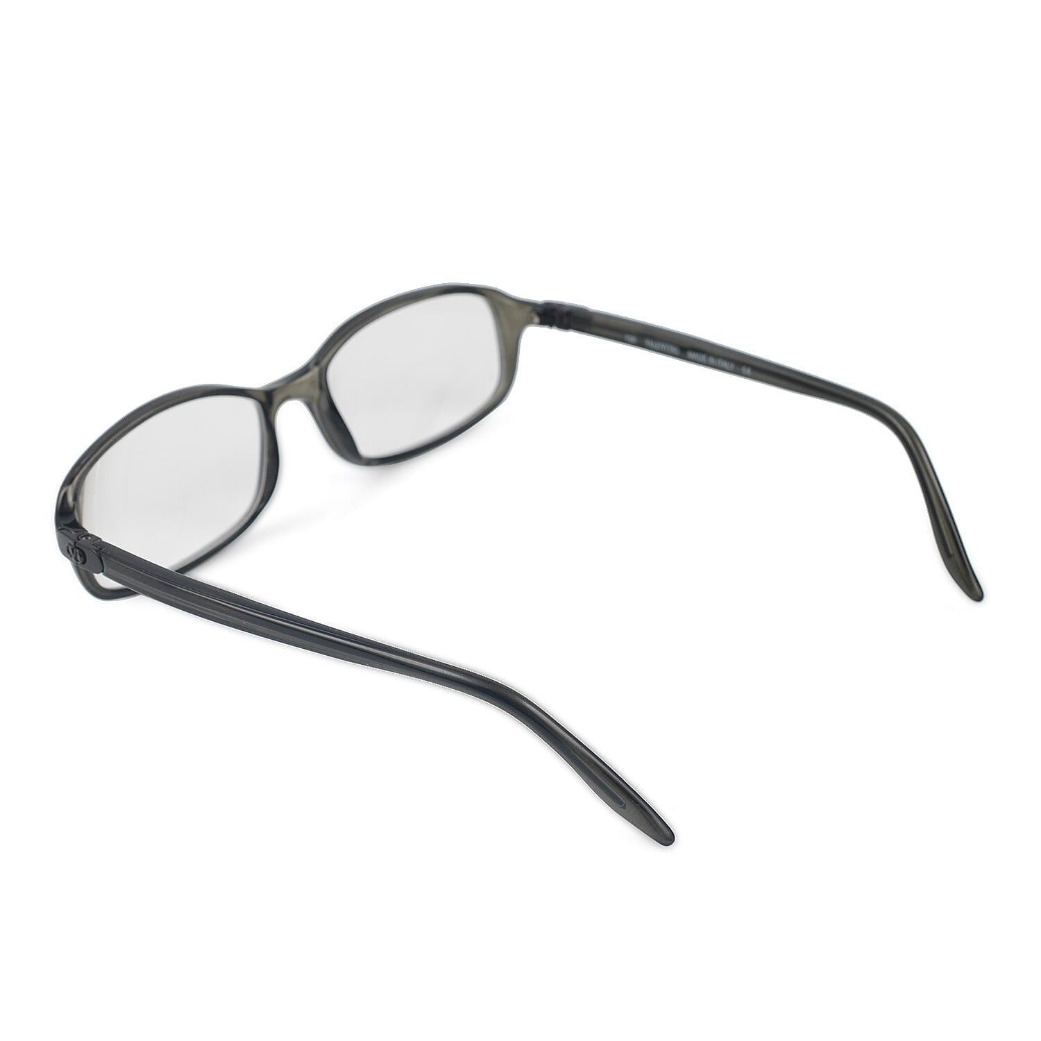 Designer Closeout - VALENTINO Oval Unisex Readers (Power 2.0 D) - Dark Grey