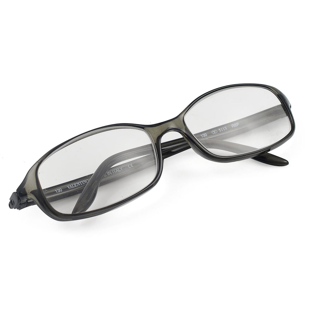 Designer Closeout - VALENTINO Oval Unisex Readers (Power 2.0 D) - Dark Grey
