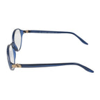 Designer Closeout - VALENTINO Rectangular Unisex Oval Readers (Power 3.00) - Blue Heather