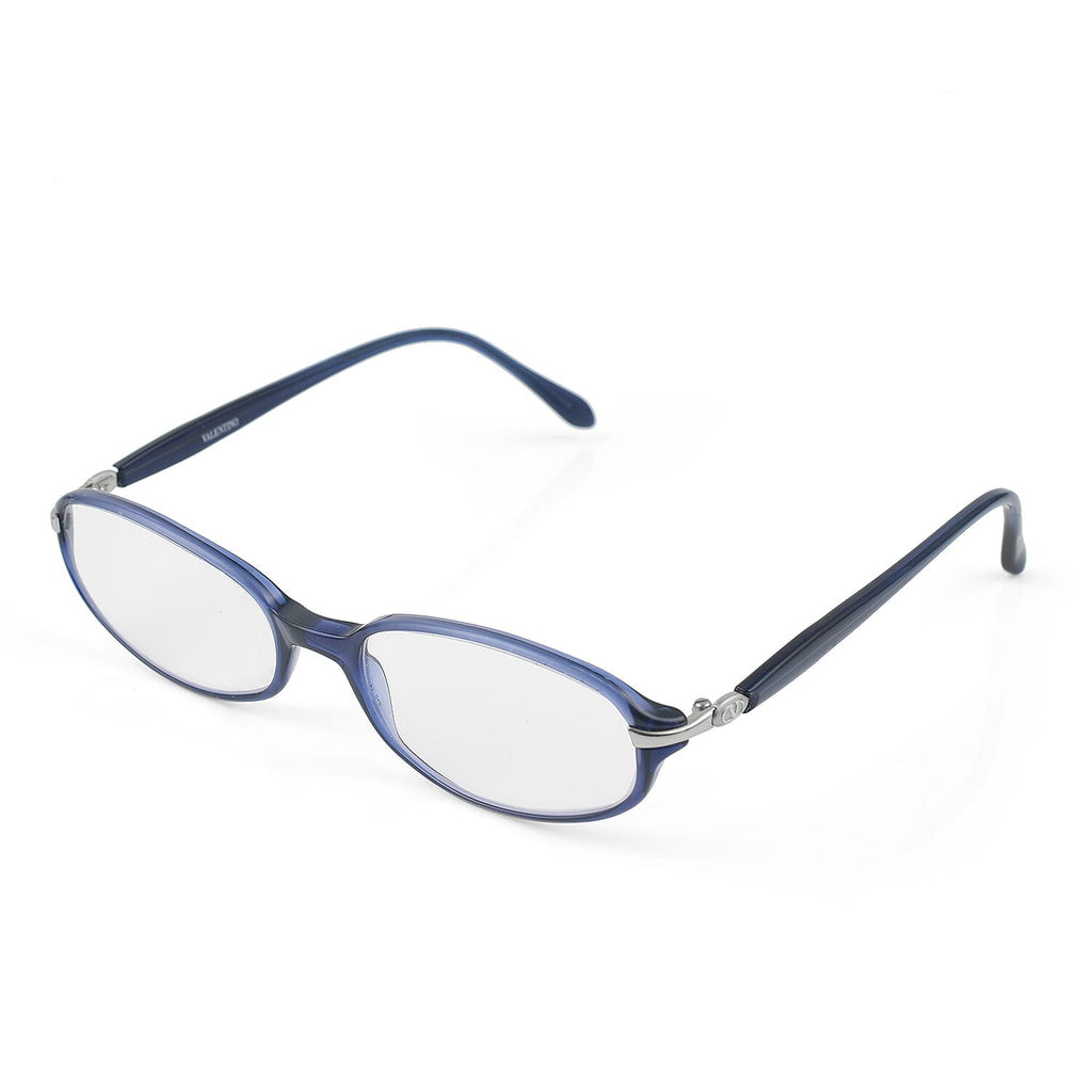 Designer Closeout - VALENTINO Rectangular Unisex Readers (Power 2.0 D) - Blue