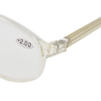 Designer Closeout - VALENTINO Rectangular Unisex Readers (Power 2.0 D) - Crystal