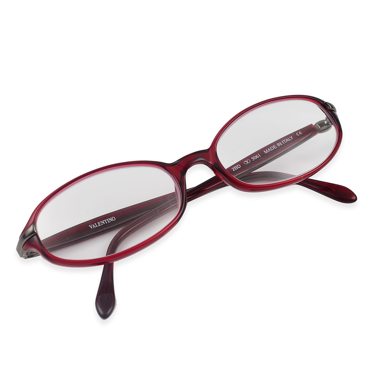Designer Closeout - VALENTINO Rectangular Unisex Readers (Power 2.5 D) - Red