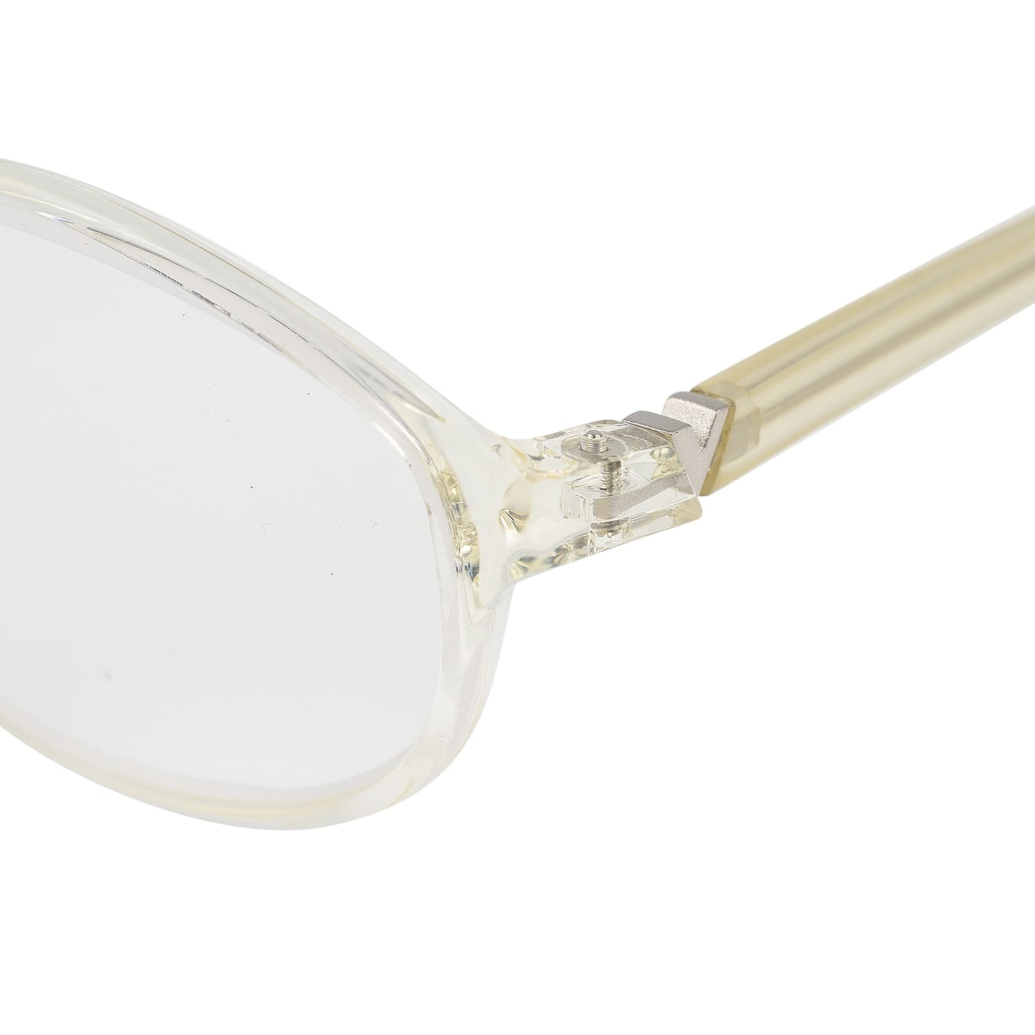 Designer Closeout - VALENTINO Rectangular Unisex Readers (Power  4.0 D) - Crystal