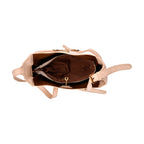 Leatherette Crossbody Bag with Detachable Small Zipper Bag - Beige