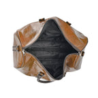 Designer Inspired Travel Duffle Bag with Shoulder Strap - Grey