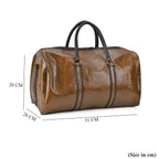 Designer Inspired Travel Duffle Bag with Shoulder Strap - Grey