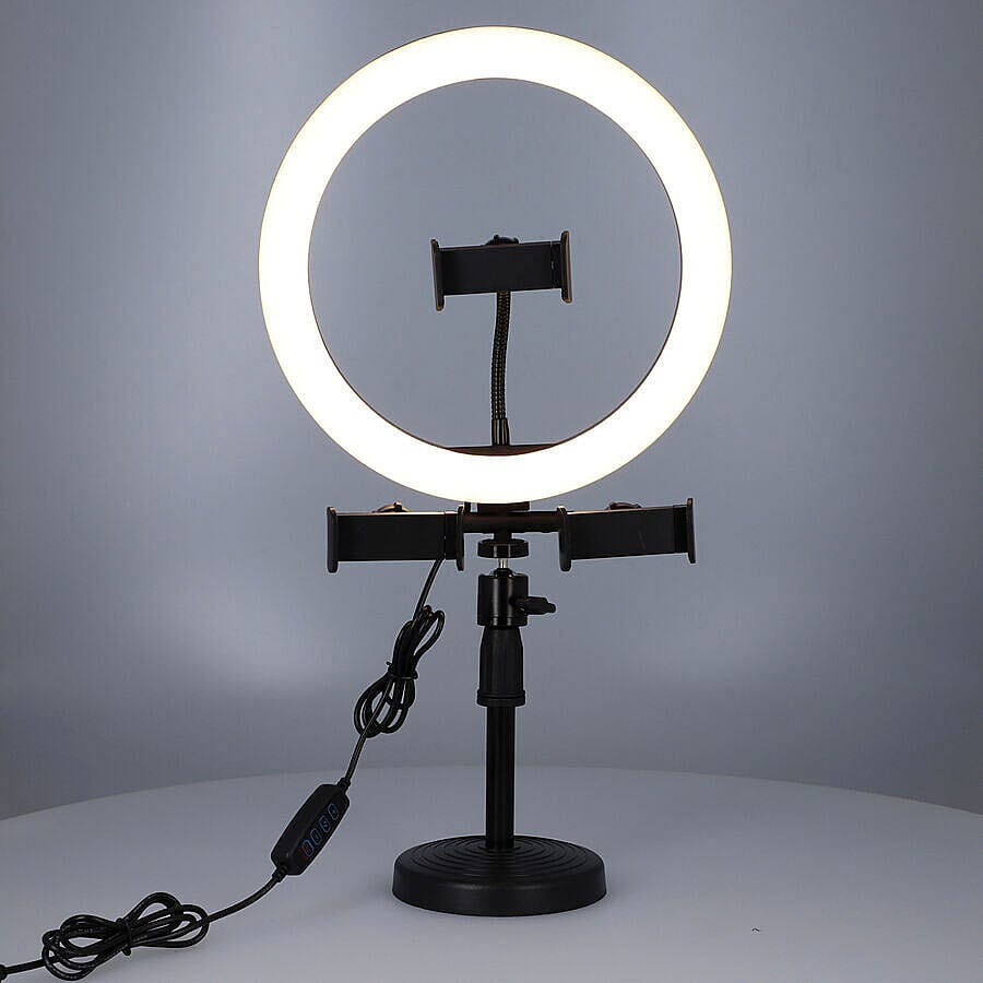 Desktop Dimmable Fill Ringlight with 3 Light Temperatures