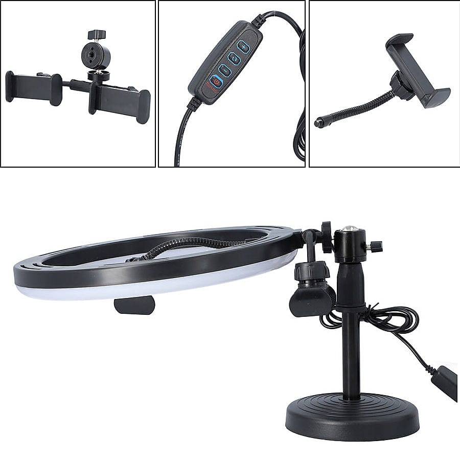 Desktop Dimmable Fill Ringlight with 3 Light Temperatures