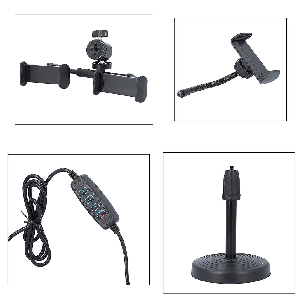 Desktop Dimmable Fill Ringlight with 3 Light Temperatures