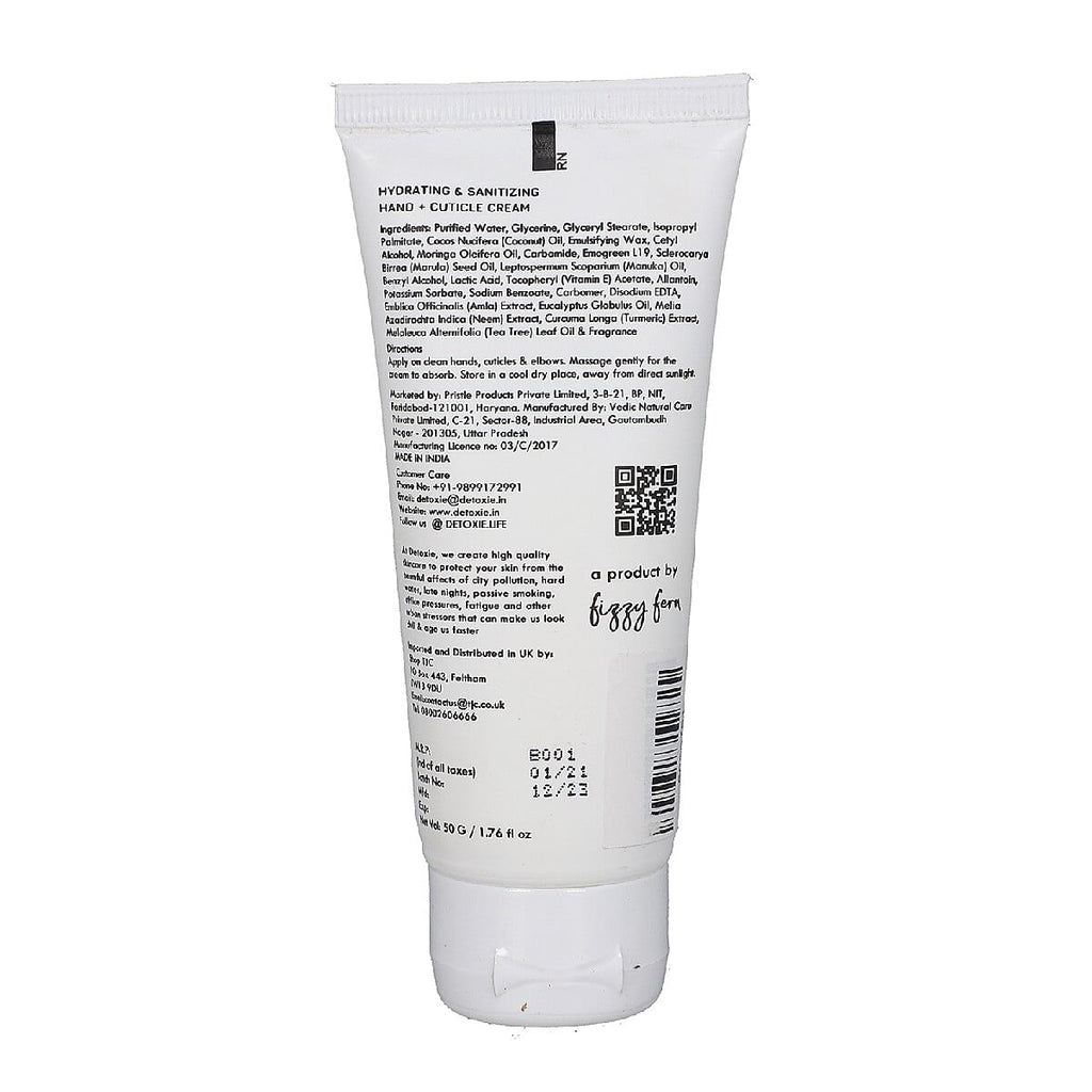 Detoxie Hand Sanitizing - Moisturizing Cream