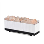 Bliss and Beyond Double Spray Diffuser with 10 Oils, Himalayan Salt Rocks - USB 5V Essential Oil Humidifier with Timer - 2-Colour LED Light - White