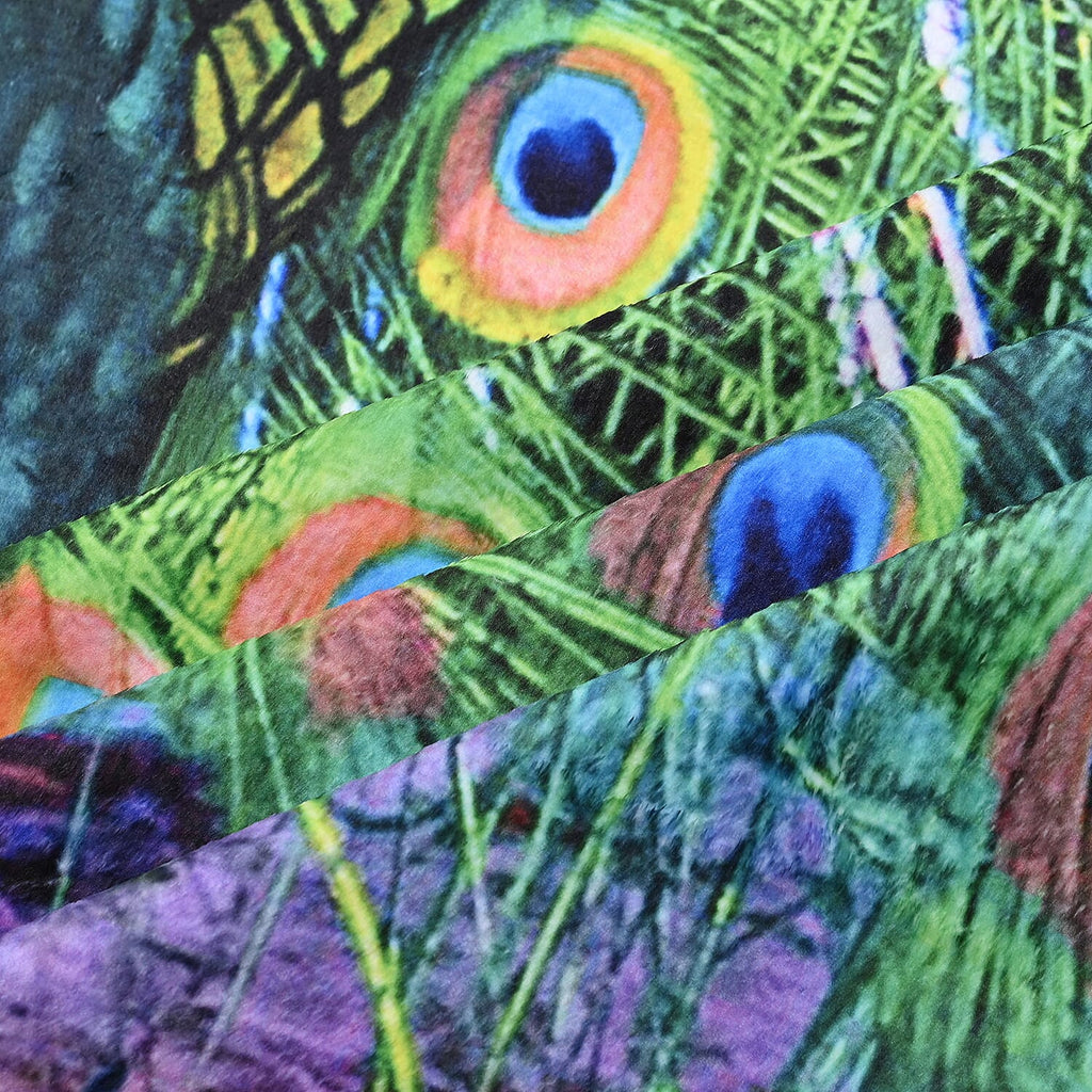 One Time Deal - Ultra-Soft Animal Print Blanket 240 GSM size 150x200-  Peacock