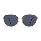 Dior Designer Branded Women Black and Gold Metal Cat-Eye Sunglasses with Grey Lenses