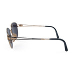Dior Designer Branded Women Black and Gold Metal Cat-Eye Sunglasses with Grey Lenses