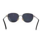 Dior Designer Branded Women Black and Gold Metal Cat-Eye Sunglasses with Grey Lenses