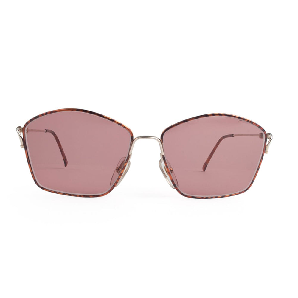 Dior Designer Unisex Rectangular Gold Sunglasses - Pink