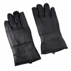 100% Genuine Leather Winter Gloves (Size Large) - Black