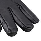 100% Genuine Leather Winter Gloves (Size Large) - Black