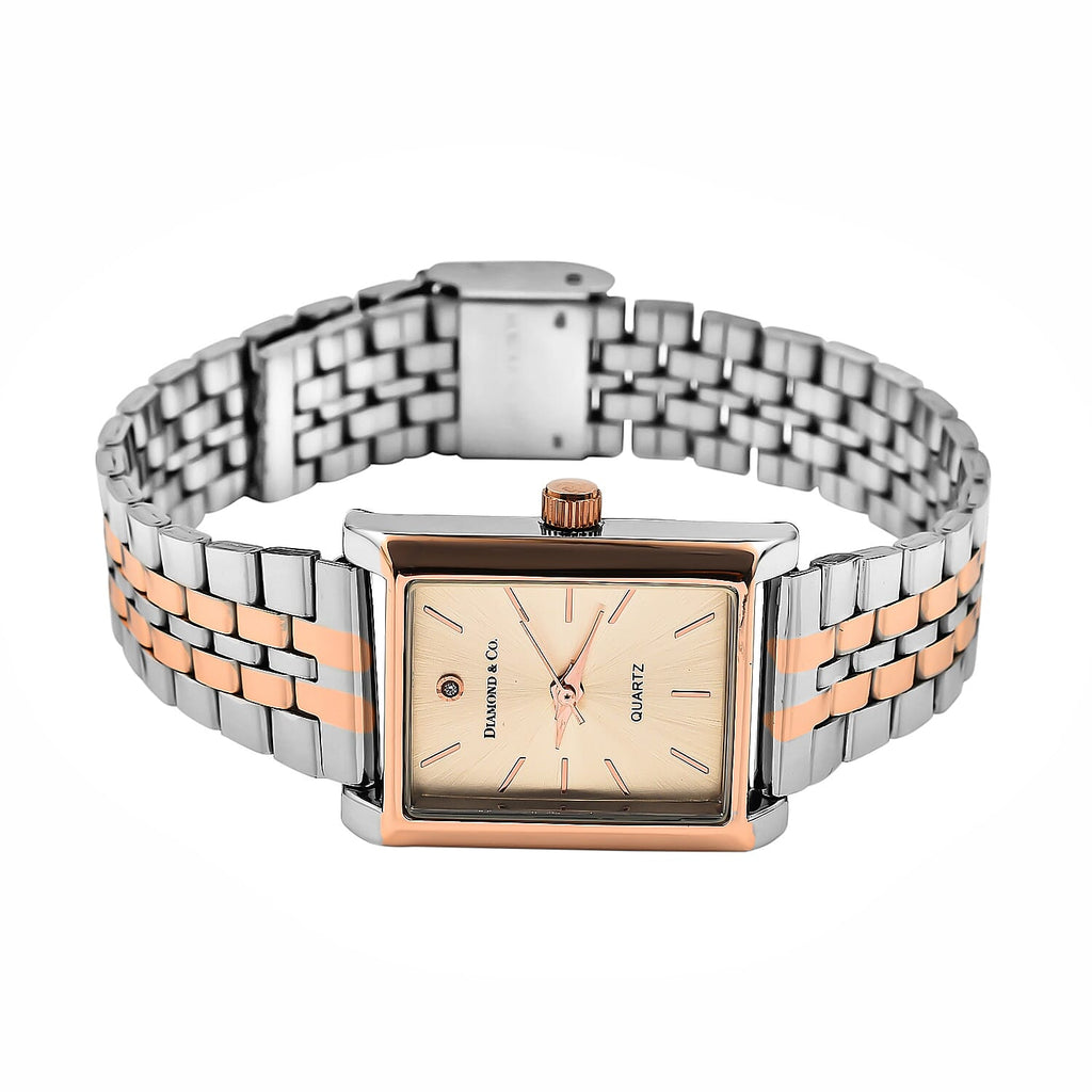 Diamond - Co. Premium Pink Diamond Ladies Watch SI Clarity Full Cut Pink Diamond