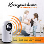 Homesmart 2 in 1 Bladeless Heater and Fan with Remote Control Supporting 60 Degree Wide Angle Oscillation with LED indicator Display