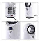 Homesmart 2 in 1 Bladeless Heater and Fan with Remote Control Supporting 60 Degree Wide Angle Oscillation with LED indicator Display