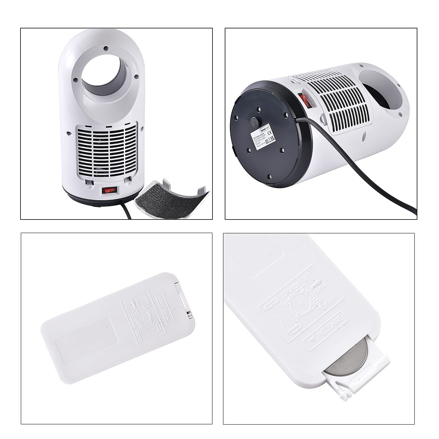 Homesmart 2 in 1 Bladeless Heater and Fan with Remote Control Supporting 60 Degree Wide Angle Oscillation with LED indicator Display