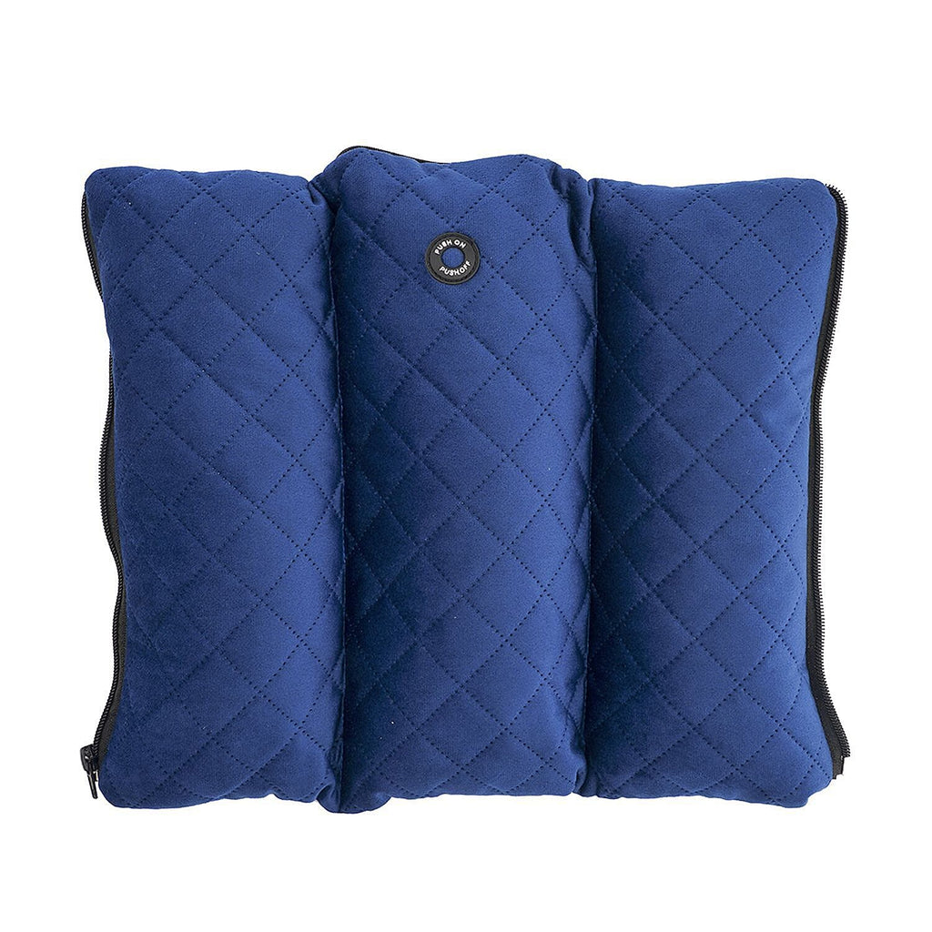 Doorbuster - Homesmart 2 in 1 Vibrating Massage Foldable Pillow (Size 38x33x6 Cm) - Navy - Requires 2AA Batteries (Not Included)