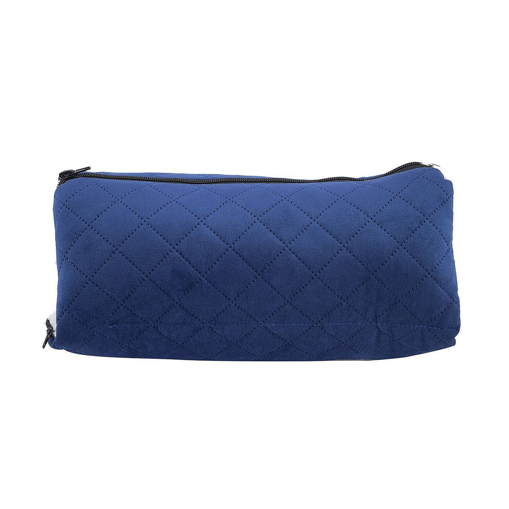 Doorbuster - Homesmart 2 in 1 Vibrating Massage Foldable Pillow (Size 38x33x6 Cm) - Navy - Requires 2AA Batteries (Not Included)