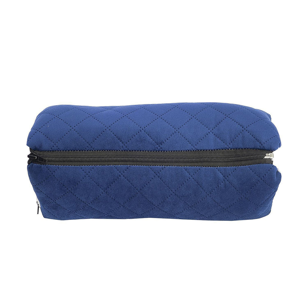 Doorbuster - Homesmart 2 in 1 Vibrating Massage Foldable Pillow (Size 38x33x6 Cm) - Navy - Requires 2AA Batteries (Not Included)