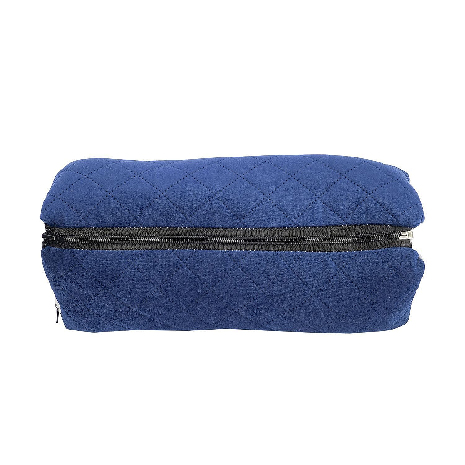 Doorbuster - Homesmart 2 in 1 Vibrating Massage Foldable Pillow (Size 38x33x6 Cm) - Navy - Requires 2AA Batteries (Not Included)