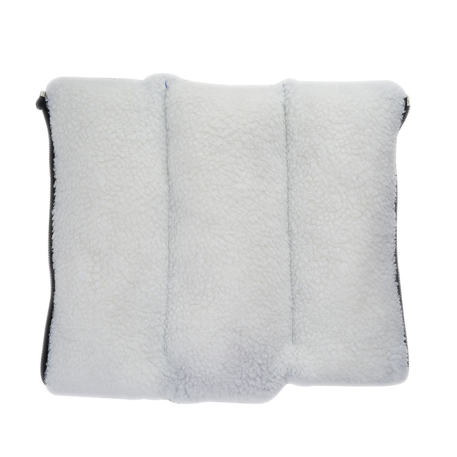 Doorbuster - Homesmart 2 in 1 Vibrating Massage Foldable Pillow (Size 38x33x6 Cm) - Navy - Requires 2AA Batteries (Not Included)