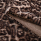 HUSH HAVEN Ultra Luxurious Double Layer Super Soft Faux Fur Leopard Print Blanket 500 GSM for Sumptuous Warmth (180x150 cm) - Dark Brown
