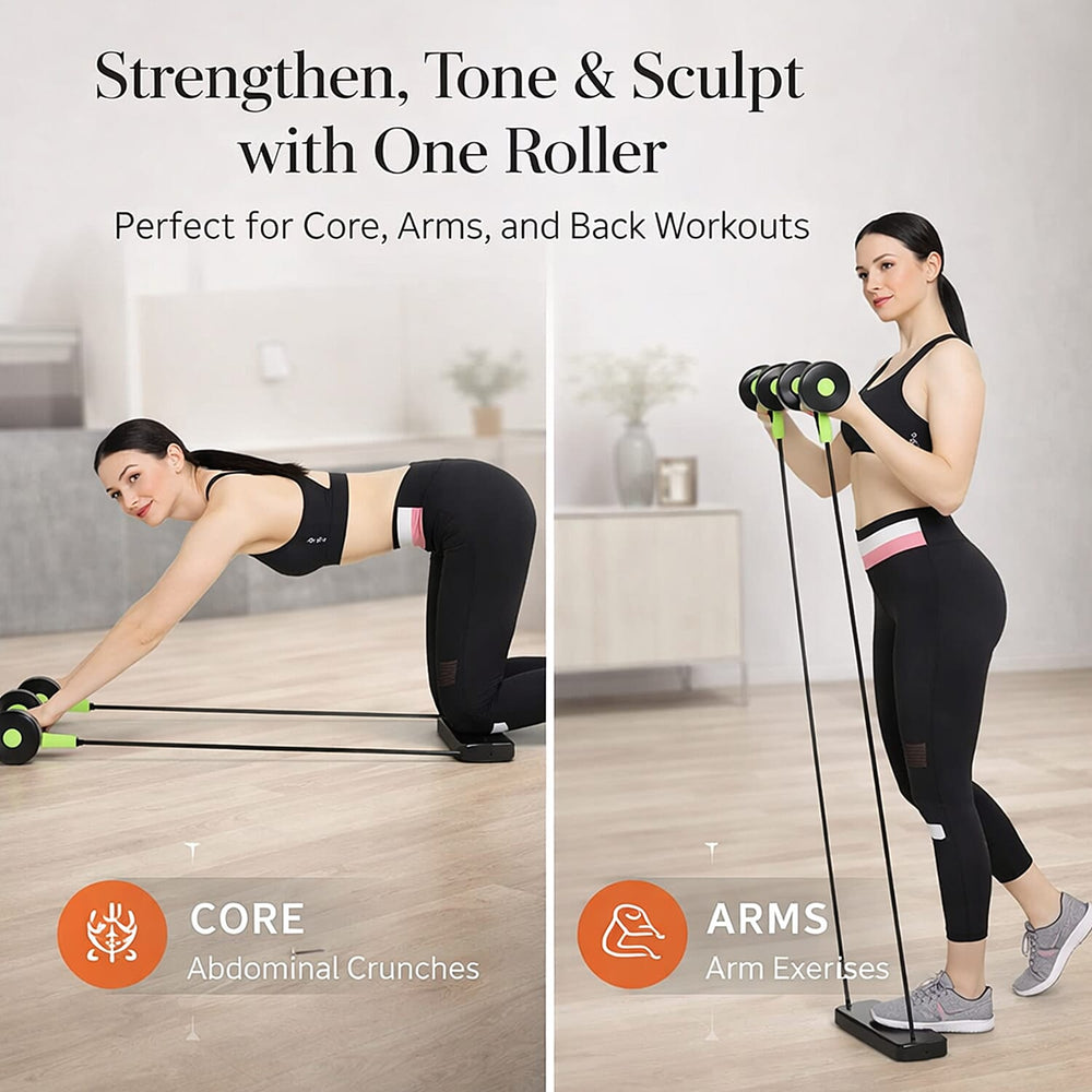 Multi Functional and Portable Double Wheel Exercise Rollers