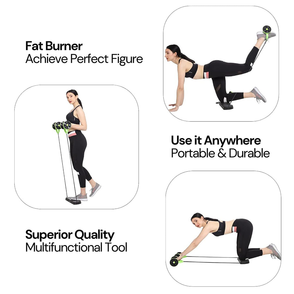 Multi Functional and Portable Double Wheel Exercise Rollers