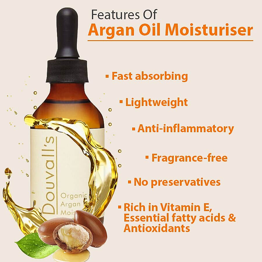 Douvalls- Organic Argan Oil Moisturiser - 100ml