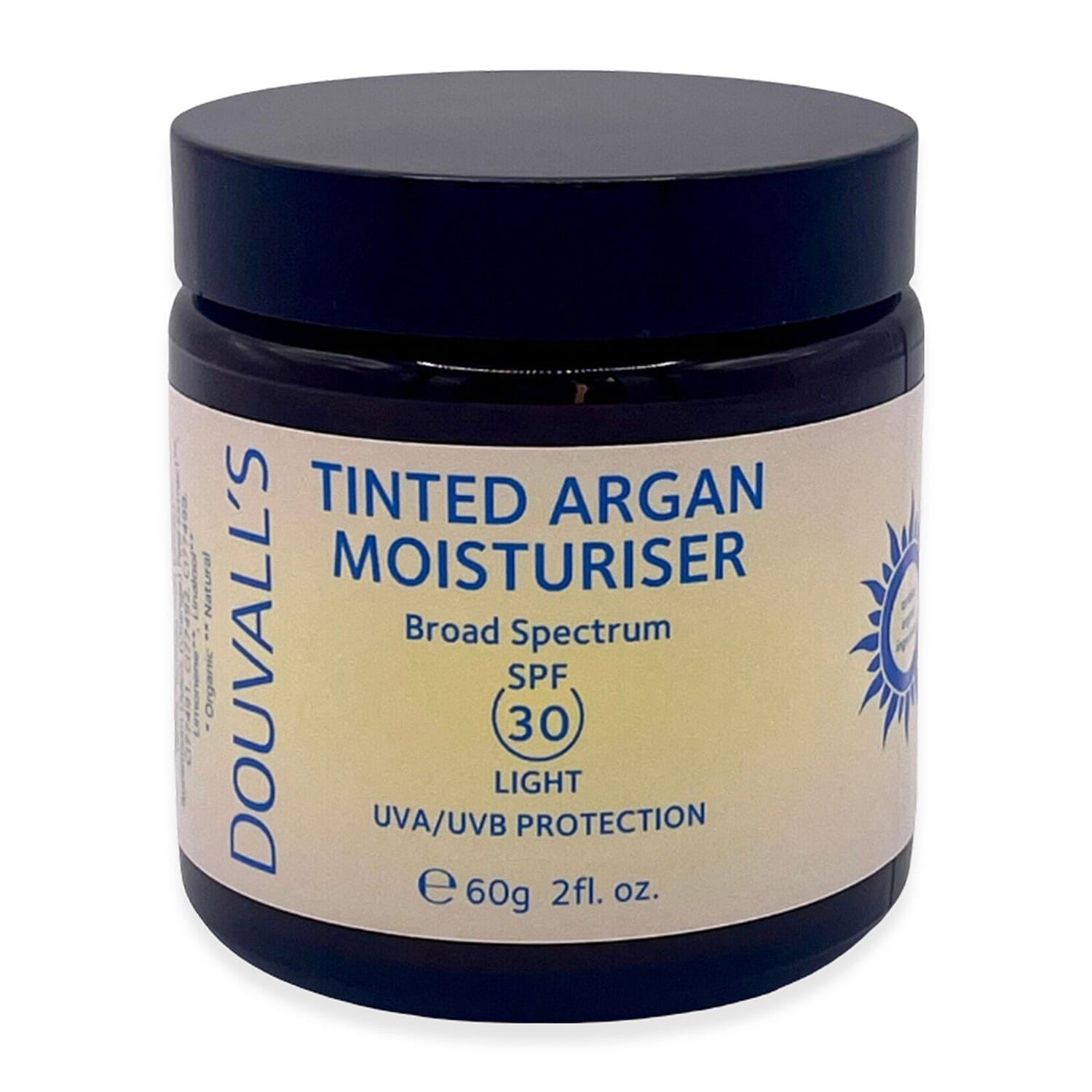 Douvalls- Tinted SPF30 Argan Moisturiser - 60ml (Light)