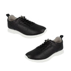Down to Earth Ladies Light Weight Lace Up Trainers (Size 3) - Black