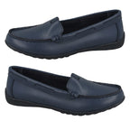 Down to Earth Leather Loafers (Size 7) - Navy